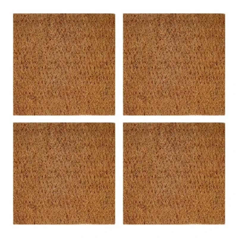 Pack Of 4 Natural Coconut Fiber Reptiles Carpet For Tortoises And Lizards Terrariums Bedding Mat Substrate Liner M4YD