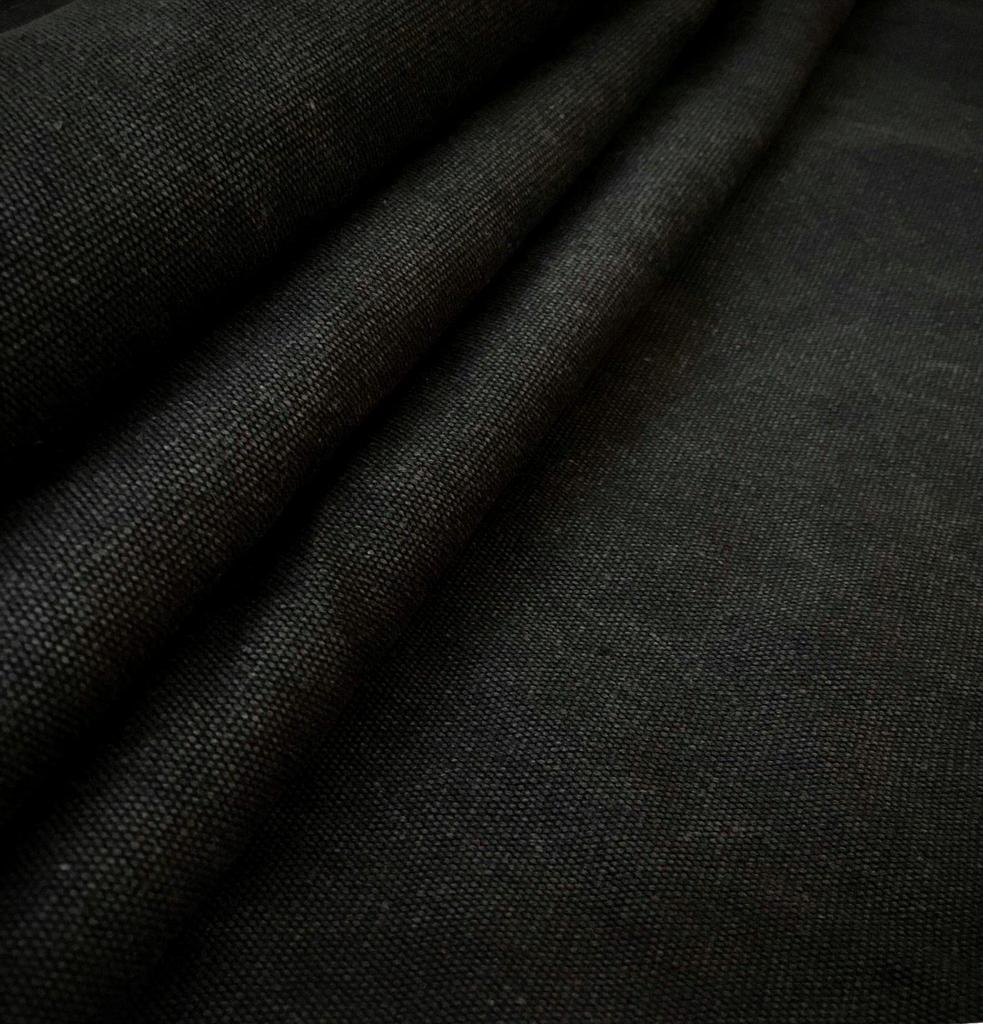Washed Water Solid Canvas Handmade Canvas, Washable, Colorfast, Thick, Fabric, Cotton, Crafts, (Black, 2m)