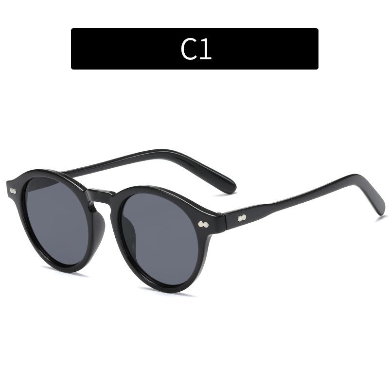 Retro Round Sunglasses Women Men Brand Designer Vintage Sun Glasses Female Black Outdoor Eyewear UV400