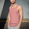 Colorful Stripe Geometry Tank Tops For Man Color Block Pattern Tees Summer Casual Vest Oversized Sports Street Tank Top