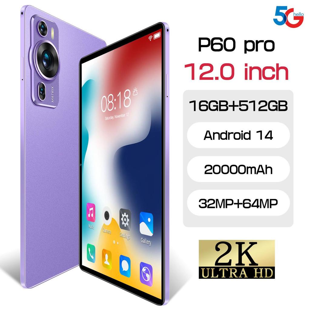 2025 P60 Pro Android Tablet 16+512GB, Google Version, Large Screen