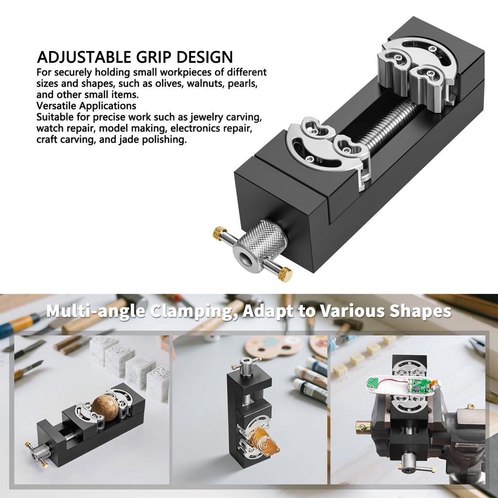   Vise Clamp Heavy Duty Self Adjusting Drill Press Vise for Jewelry Craft Model Making Repair