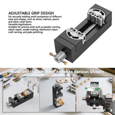   Vise Clamp Heavy Duty Self Adjusting Drill Press Vise for Jewelry Craft Model Making Repair