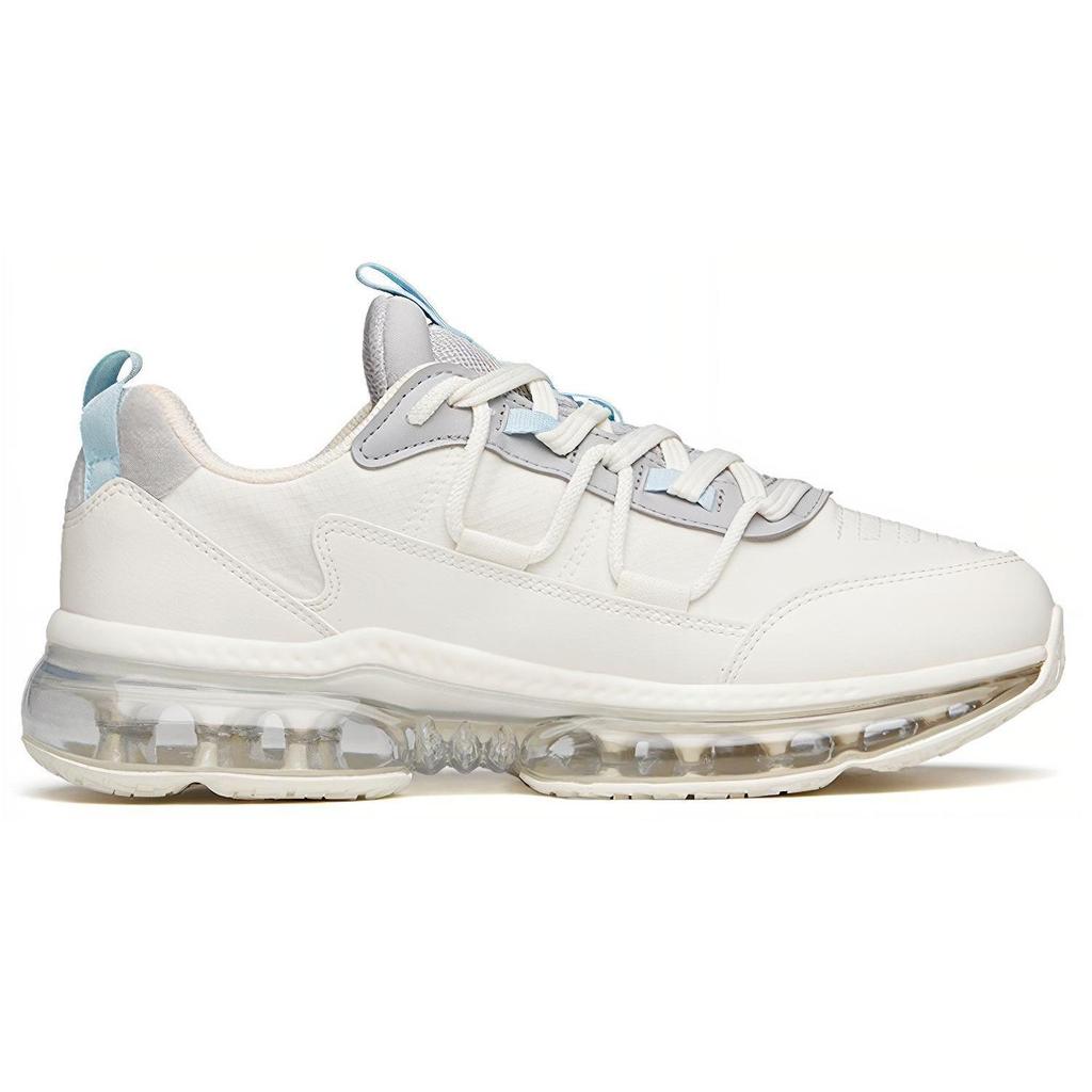 Anta Running Collection Cushioning Slip Resistant Abrasion Resistant Low Top Running Shoes Men's White Gray 912145501-1