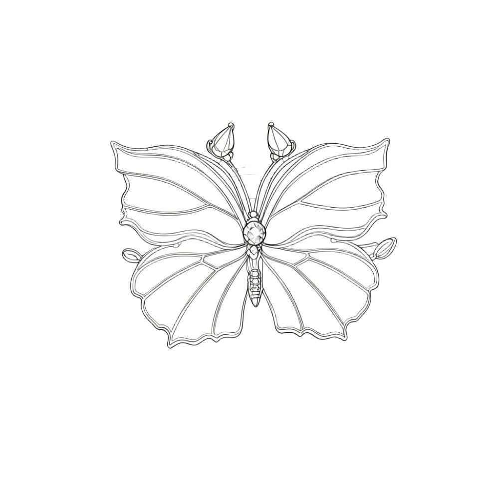 Retro Crystal Butterfly Brooch Pendant by Bo Xin Yun - Two-in-One Original Design