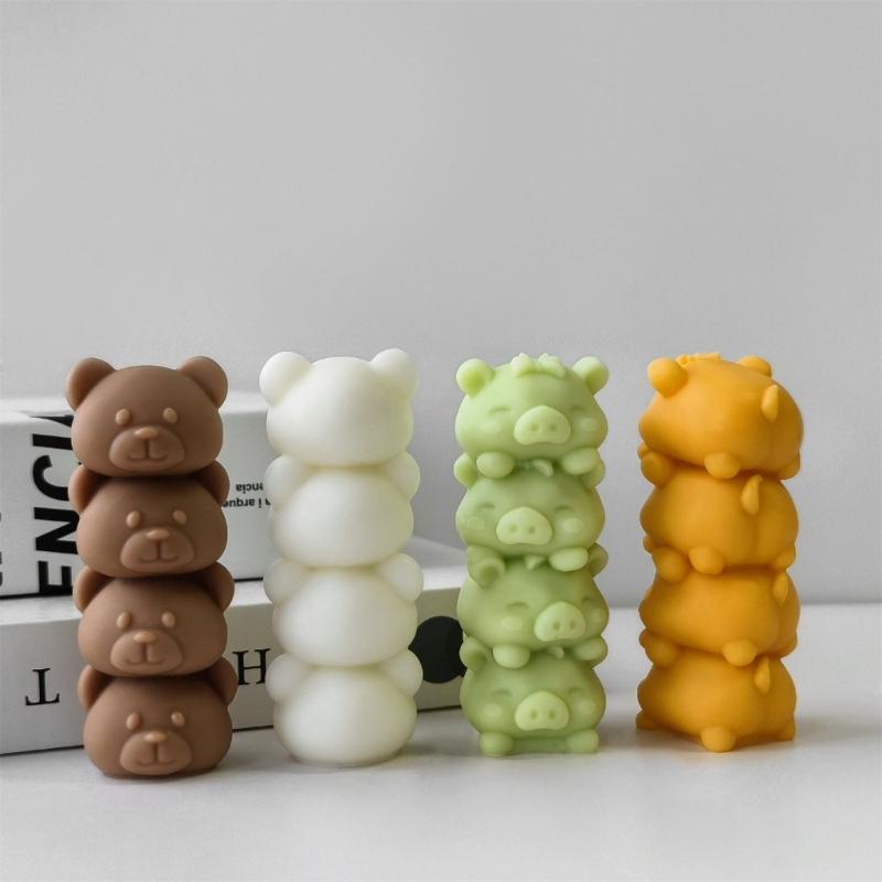 Animal Candle Making Silicone Molds Reusable Animal Shape Silicone Mold for Unique Candle Making and Desk Ornament