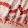 1pc Christmas Candy Fluffy Warm Sofa Towel with Tassels, Sofa Cover Blanket for Living Room - Cozy Throw Blanket for Couches