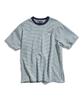Peullukeu Casual Striped Short Sleeve T-Shirt Sky Fst344