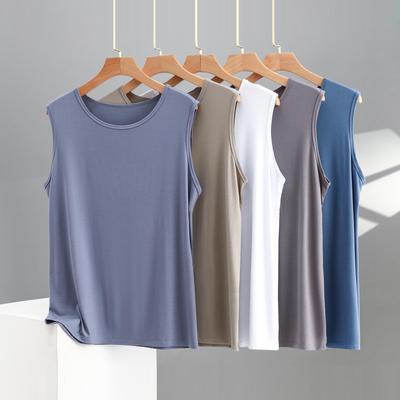 Herren Schnelltrocknendes Modal Eis-Seide Ärmelloses Tanktop für Sommer-Fitness