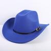 Popular European and American Fashion OL Style One-word Cowboy Hat Men's and Women's High-end Top Hat Jazz Hat Felt Hat