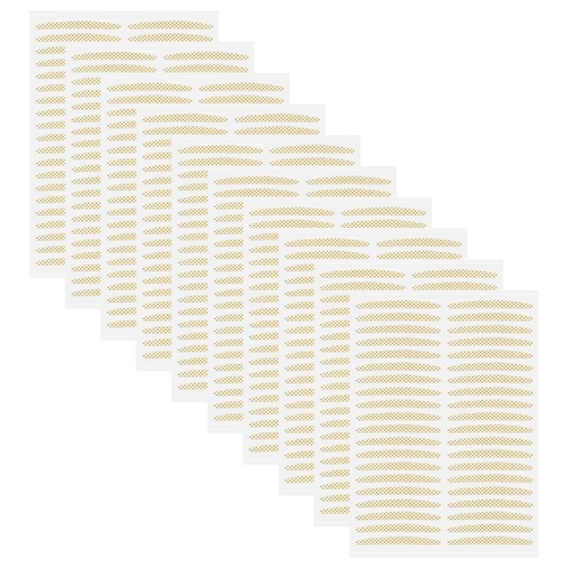 10 Pcs/Set Invisible Eyelid Stripes Slip-On Eyelid Strips Double Eyelid Strips Eyelid Tape Eyelid Stripes Makeup Tool 1