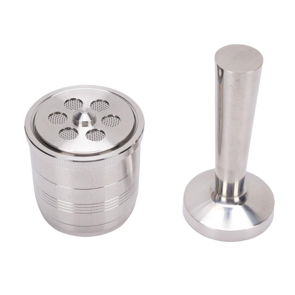 Reusable Coffee Pod Fit for Illy X7 Y3 Y5 Coffee Machine Refillable Stainless Steel Coffee Capsule Coffee Tamper Spoon Brush