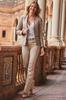 Stylish Pure Leather Handmade Beige Women Jacket Genuine Lambskin Casual Bike