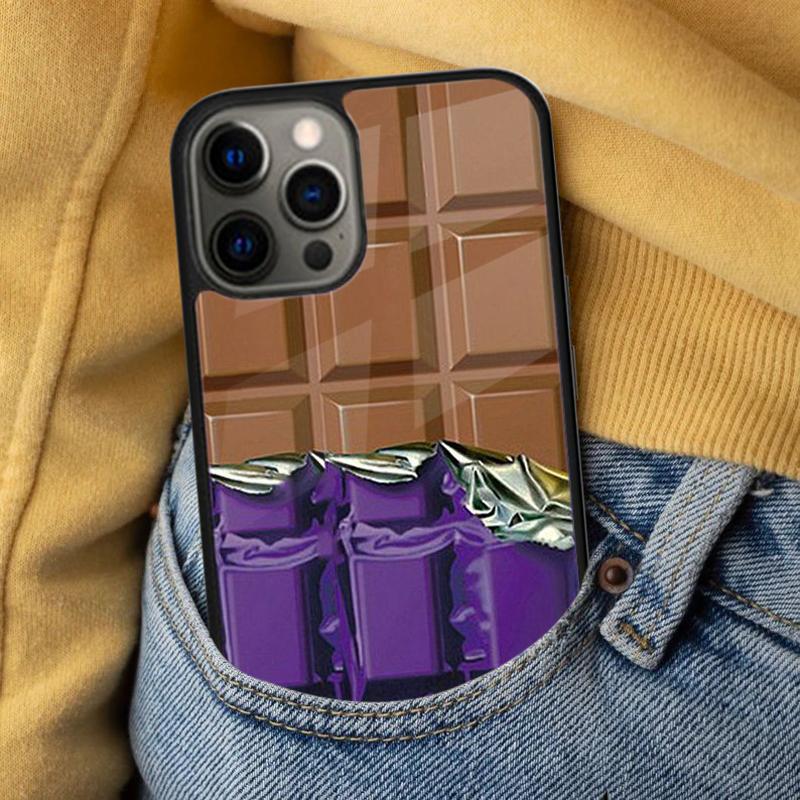 Choclate Candy Pattern Soft Phone Case for iPhone 17 Air 16e Pro max 15 Pro 13 14 Plus 11 12 MagSafe Magnetic Coque