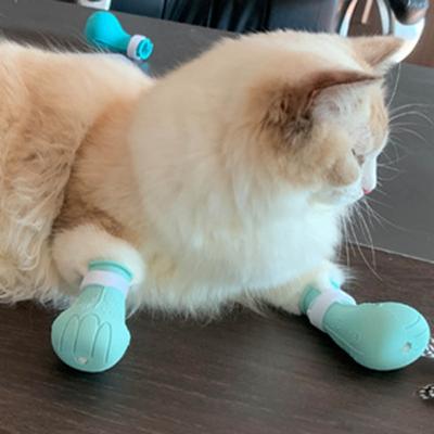 Cat Feet Set Bath Supplies Washing Anti-Scratch Cut Nails Bath Anti-Scratch Bite Washing Shoes Pet Paw Protector Boots