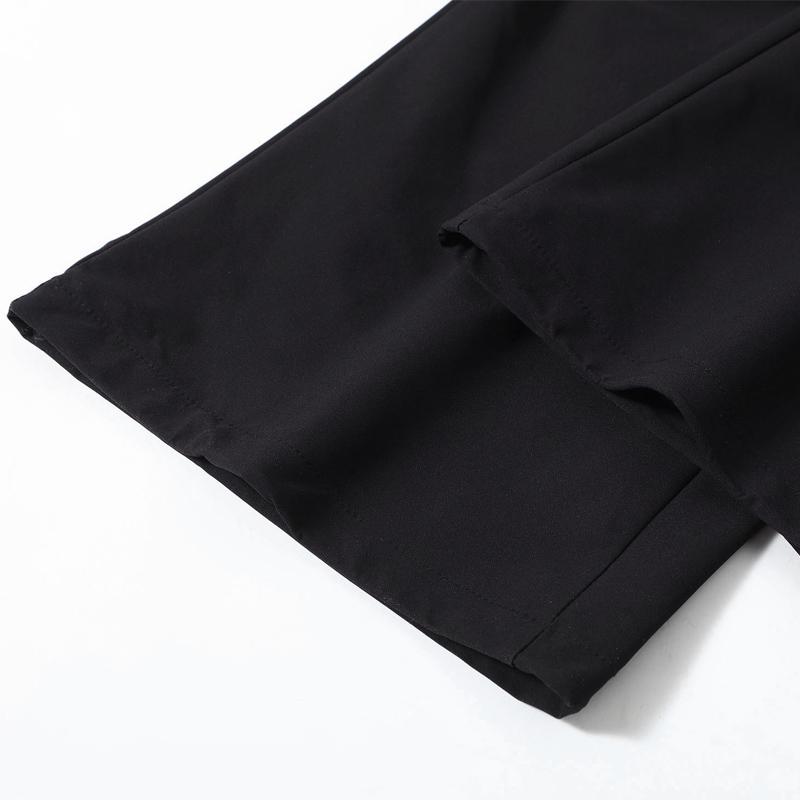 Nadměrná velikost 4XL-10XL Podzimní nadměrné černé cargo kalhoty pro muže Oblečení Vodotěsné Ležérní Elastický pas Dlouhé kalhoty