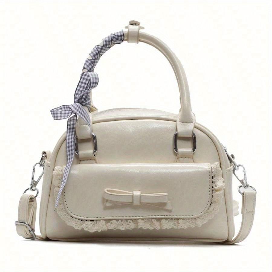 Sweet Style Versatile Crossbody Bag Fashion Messenger Bag with Zipper Closure Women's Tote Bag