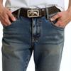 Classical Men Leather Belt with Convenient Automatic Buckle and Carved Beast Buckle Chinese Beast Head