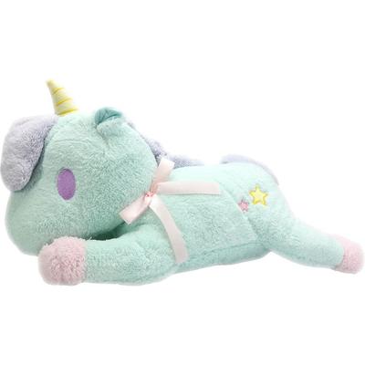 Aki Kumaya [Garanzia inclusa] Vai nel mondo dei sogni e divertiti a giocare insieme Grande Cuscino Unicorno Peluche Soffice Sogno Carino (blu)