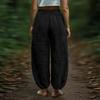 Women's Fashionable Color Casual Elastic Waistband Drawstring Pocket Loose Pants