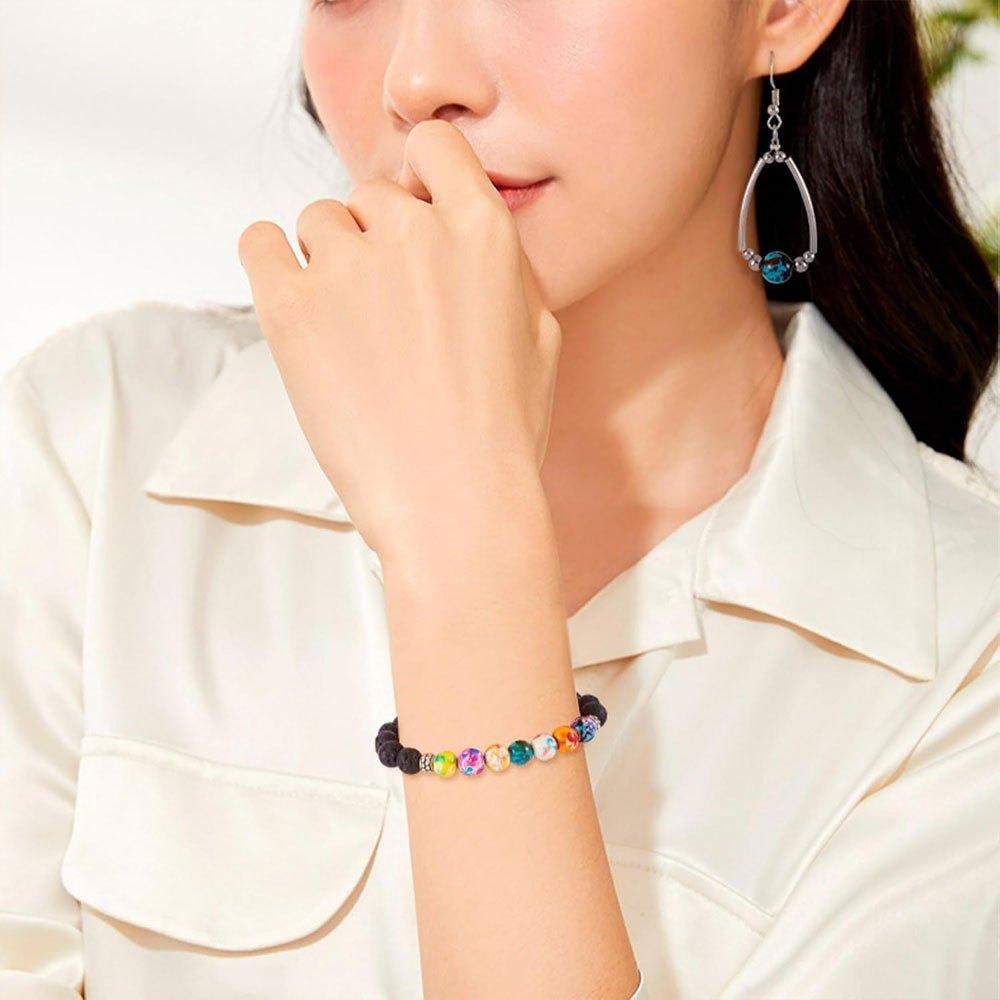 49/108/138pcs Stone Material Ink Decorative Beads Colorful Decorative Beads DIY Bracelet Necklace Earrings Keychain Foot Chain Phone Chain