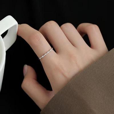 Luxury Adjustable Sparkling Diamond Ring: High-End Index or Pinky Finger