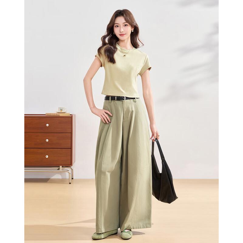 IEF 2026 Summer High-Waist Two-Piece Pants Set