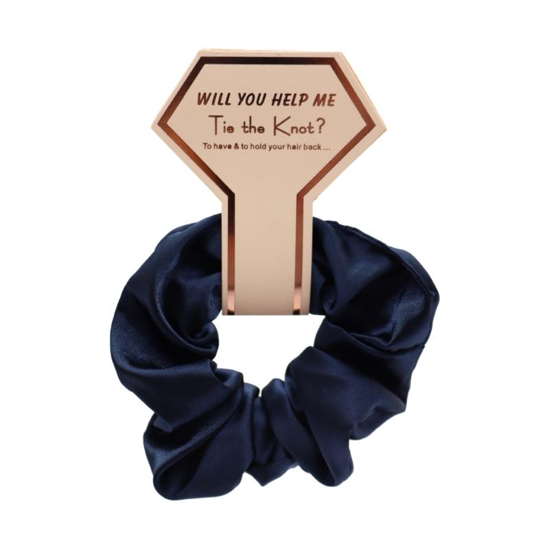 Satin Haargummis Großer Haarknoten Scrunchy Brautjungfern Hochzeitsfeier Geschenk