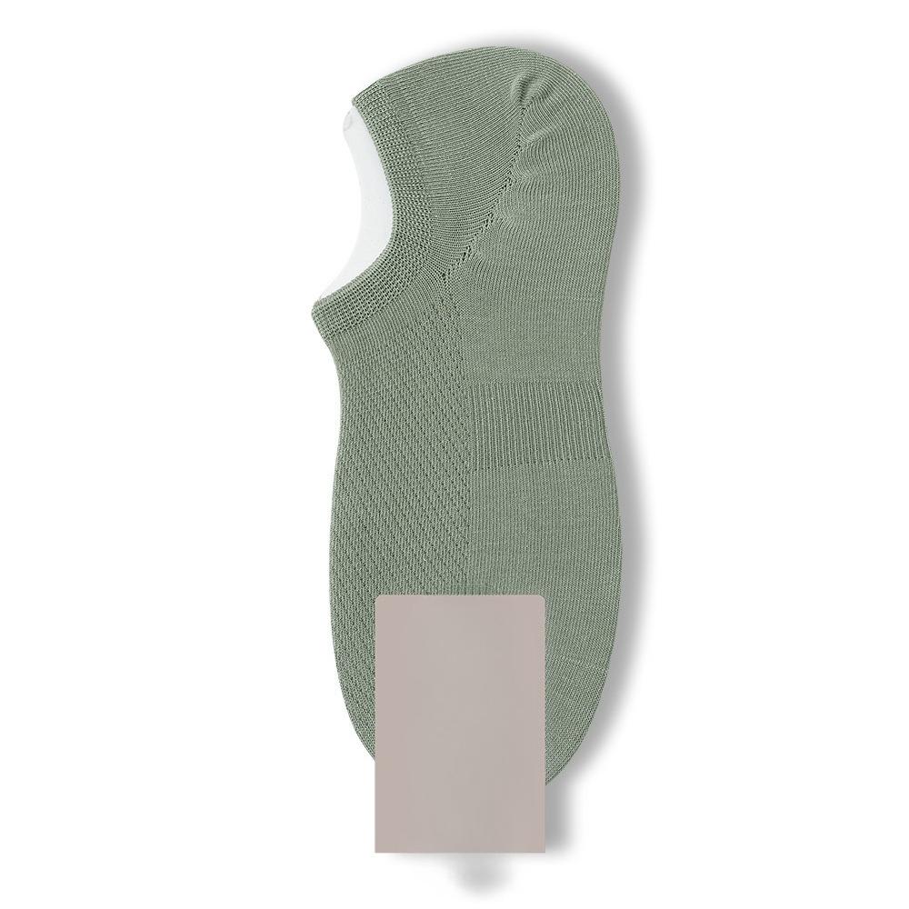 Men's Spring and Summer Thin Cotton Sweat Absorbing Boneless Antibacterial Mesh Invisible Heel Socks