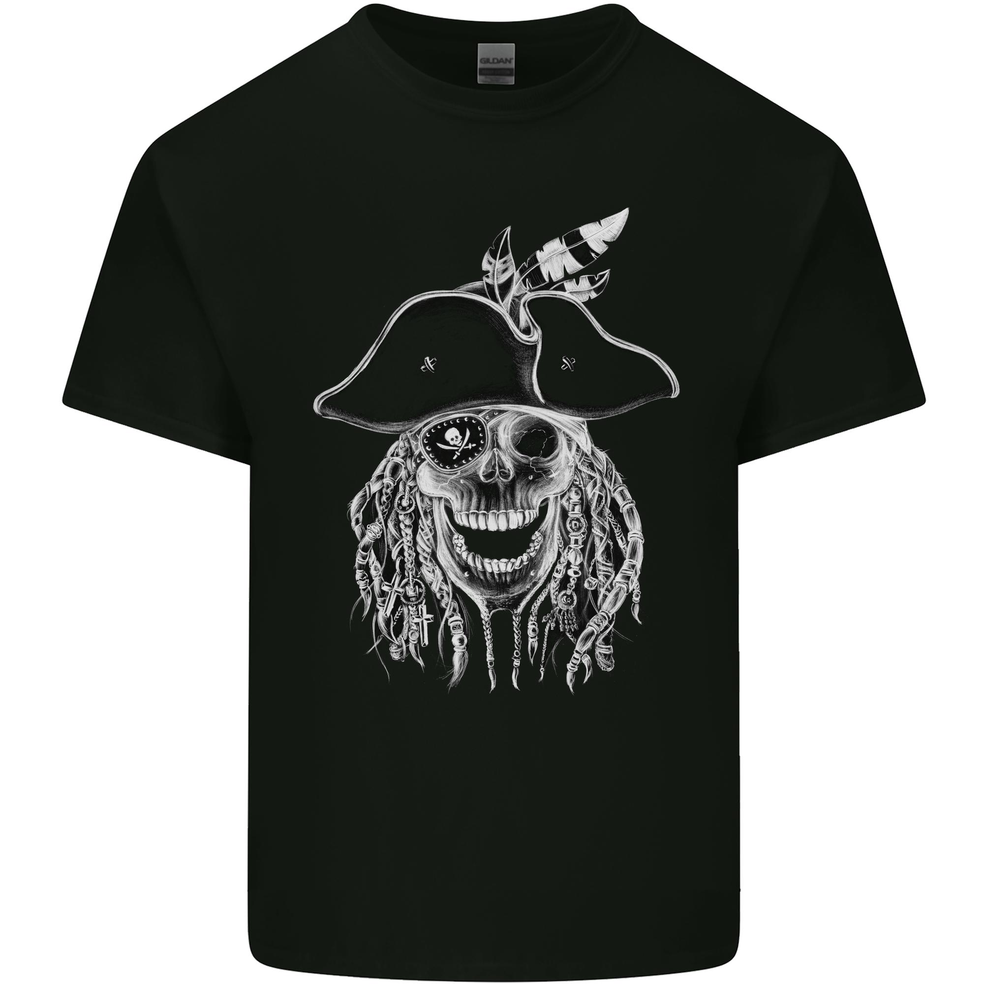 Skull Pirate Unisexs Light Cotton TShirt S