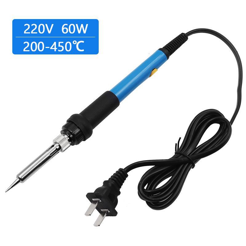 Páječka s nastavitelnou teplotou 60W nástroj na opravu - kulatá/plochá zástrčka, 220V