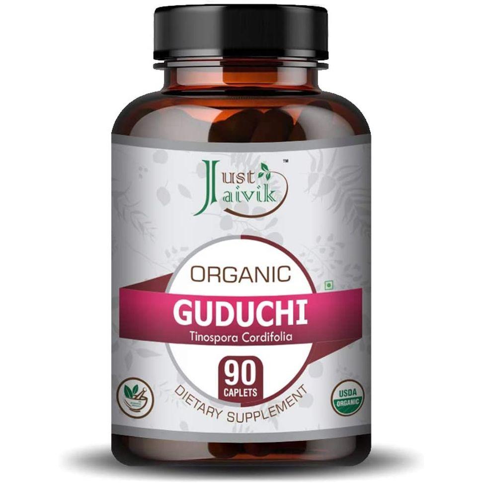 Guduchi biologique Just Jaivik (Tinospora cordifolia) / Comprimés Giloy comme compléments alimentaires - 750 mg (90 comprimés)