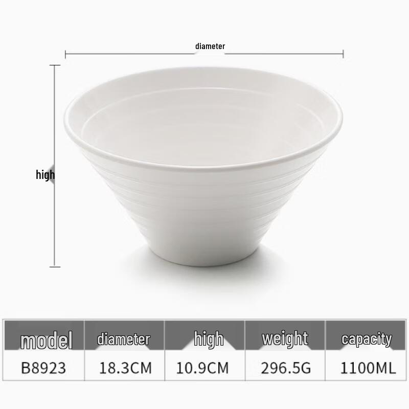 Japanese Style Melamine Noodle & Soup Bowl