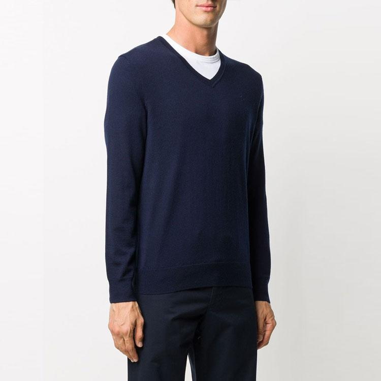 Polo Ralph Lauren Solid Logo Embroidered Pullover Wool Sweater Men sweater Blue 710714347-004