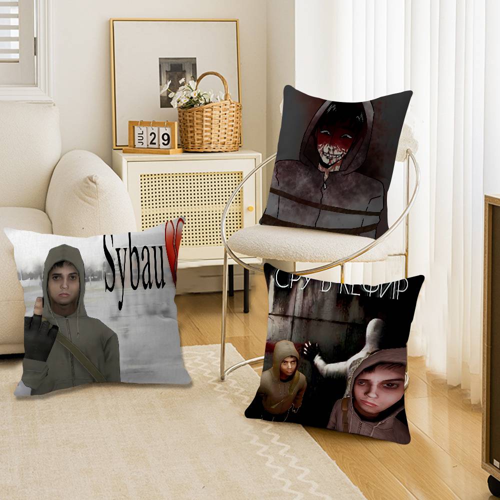 Cry of Fear Game Pillow Covers Cartoon Sofa Decorative Home Double-sided Printing Short Plush Cute Cushion Cover