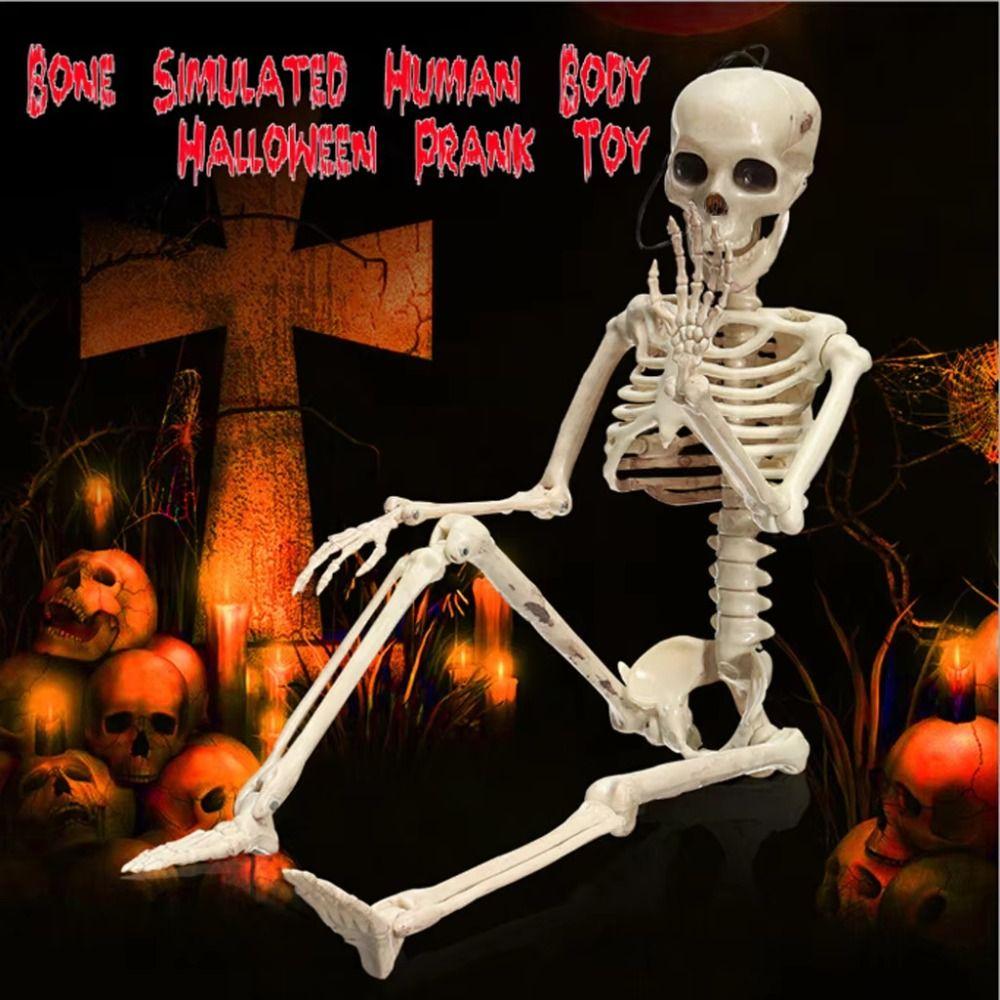 LED Lights Skeleton Human Model Decoration Glow In Dark Scary Decoration  Haunted House