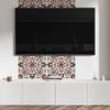 Ready-to-install vinyl panel with decorative print 100x50 cm floral pattern with symmetry