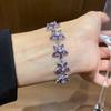 Korean Zircon Flower Drawstring Bracelet: Elegant Light Luxury Jewelry for Women