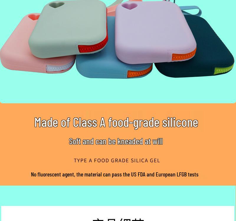 Silicone Coin Purse & Waterproof Storage Bag for Card, Key, or Pet Snacks