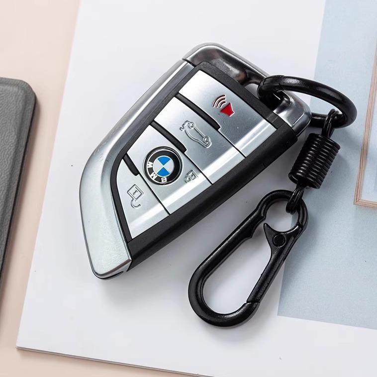 Bunter doppelseitiger Schlüsselanhänger mit Spirale für Rucksäcke und Autoschlüssel