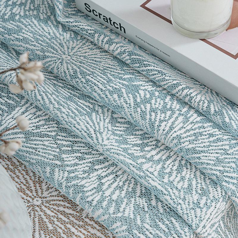Simple Small Fresh Simple Style Modern Jacquard Window Screen Living Room Bedroom Homestay Finished Light Transmission Curtain Window Screen