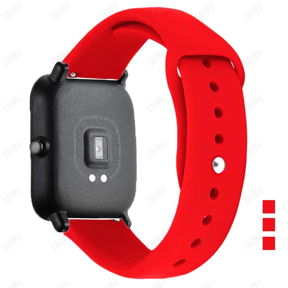 Sportarmband Für Amazfit GTS-GTR-4-3-2-2e-Mini-Pro-stratos 2 3 Silikonarmband für Amazfit bip-U-S-3-pro 20mm 22mm Uhrenarmband