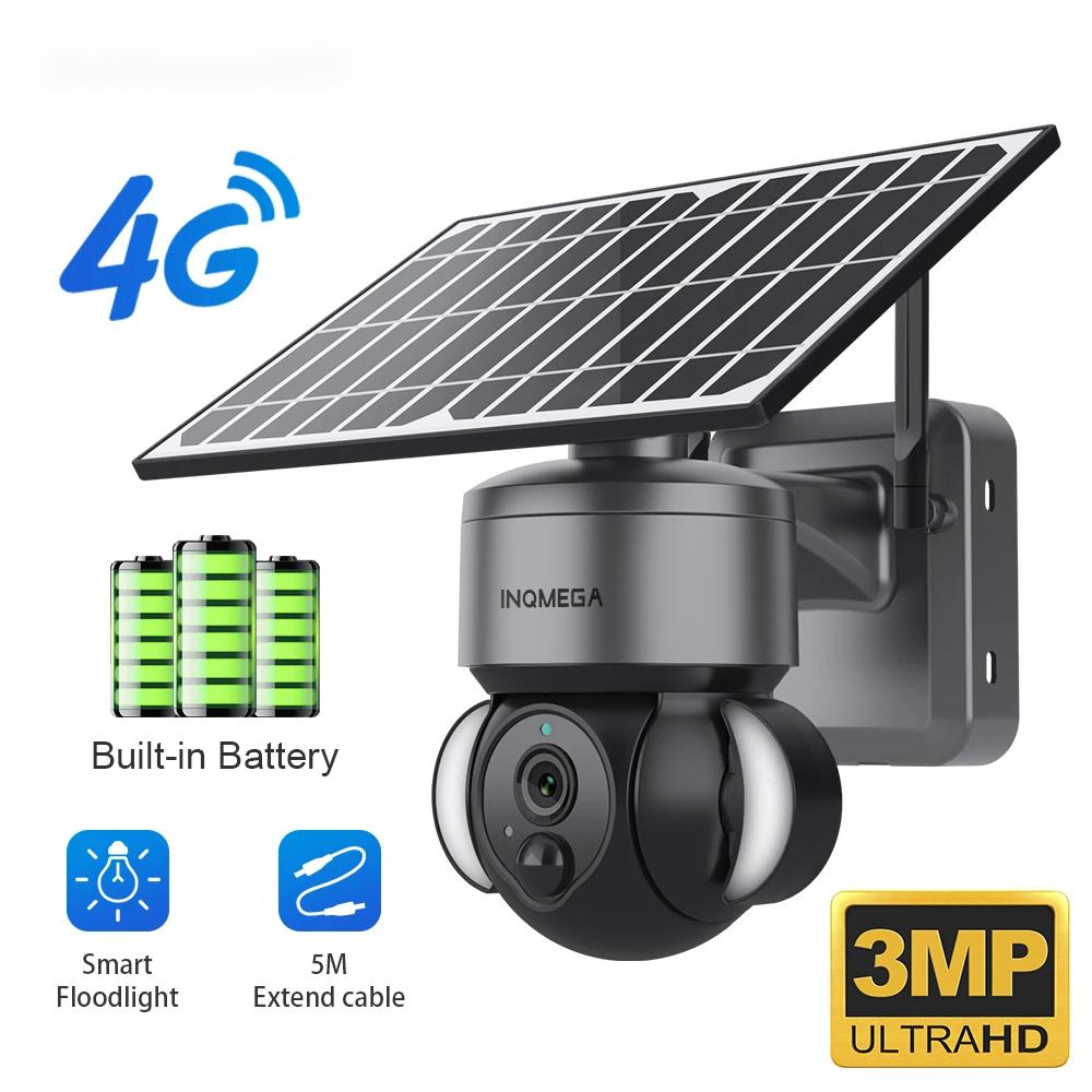 

3MP Battery Security Camera CCTV Solar Panel Cameras with Colorful Night Vision Outdoor Extend Cable чорний