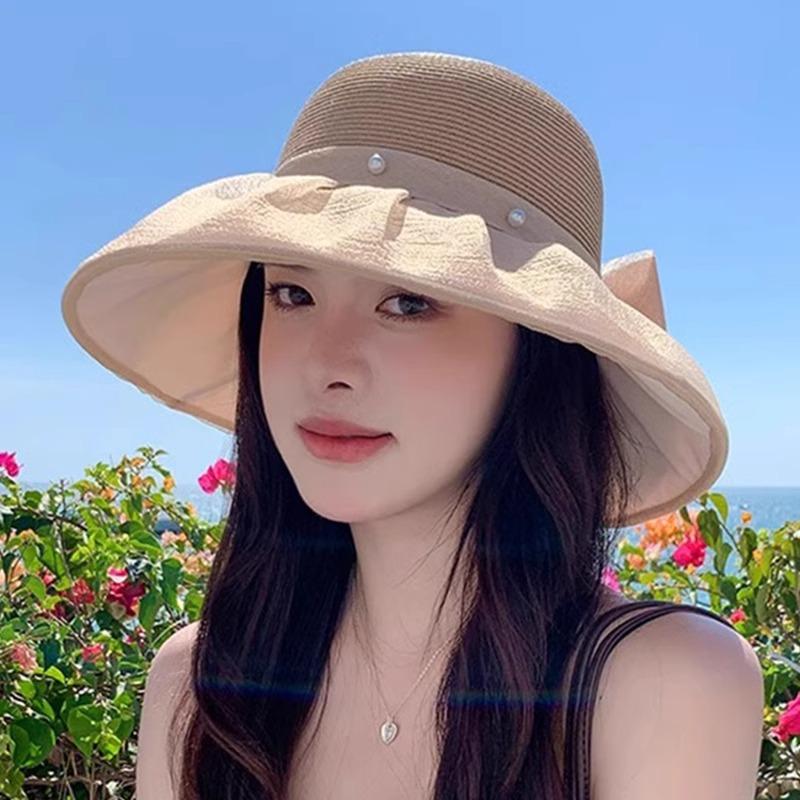 Women's Summer Outdoor Face Protecting New Face Covering Fisherman's Hat Foldable Sun Hat