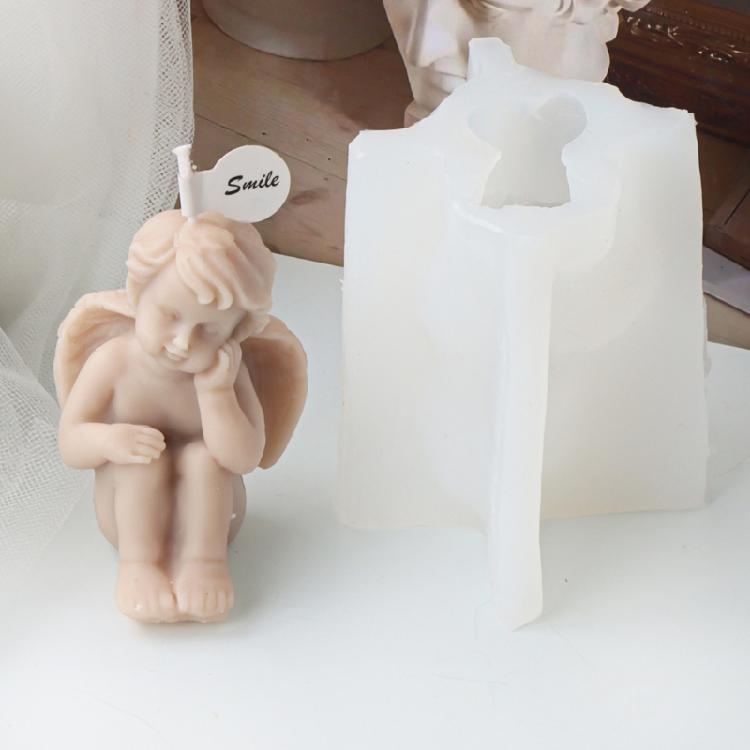 Silicone Mold 3D Angel Candle Molds Handmade DIY Soap Baking Molds Home Decors