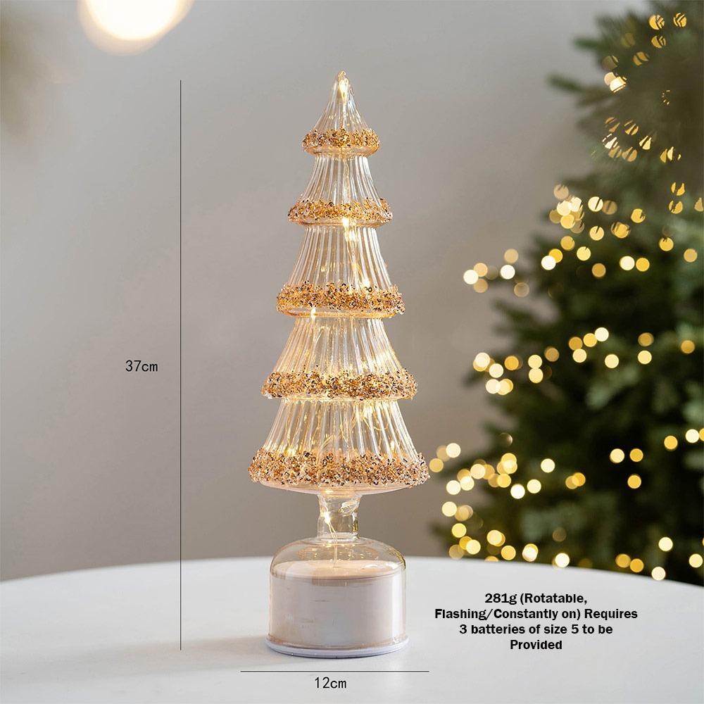 Rotating Christmas Tree Light LED Lamp Christmas Ambient Lighting  Festival Favors