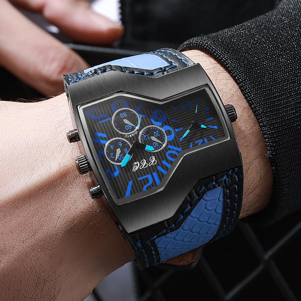 Luxury Men Watches Big Dial Quartz Watch Casual Leather Band Men Sports Wristwatches Relogio Masculino