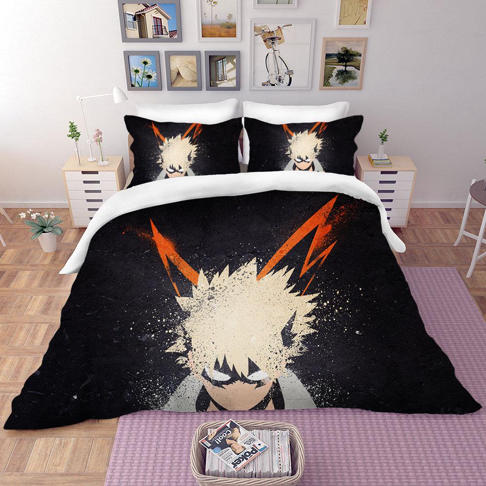 Anime Povlečení My Hero Academia Prošívaná přikrývka Sady povlaků na peřinu Bez prostěradla Domácí dekorace Jednolůžko Queen King Size Dárek Roztomilí Chlapci Kreslený