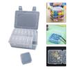 14Pcs Small Plastic Storage Box with Hinged Lids - Clear Bead Organizer