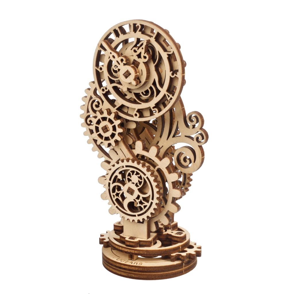 Ugears Steampunk Clock Wooden Puzzle Craft Model No Glue or Tools Required Beginner Level Kids and Adults - - -